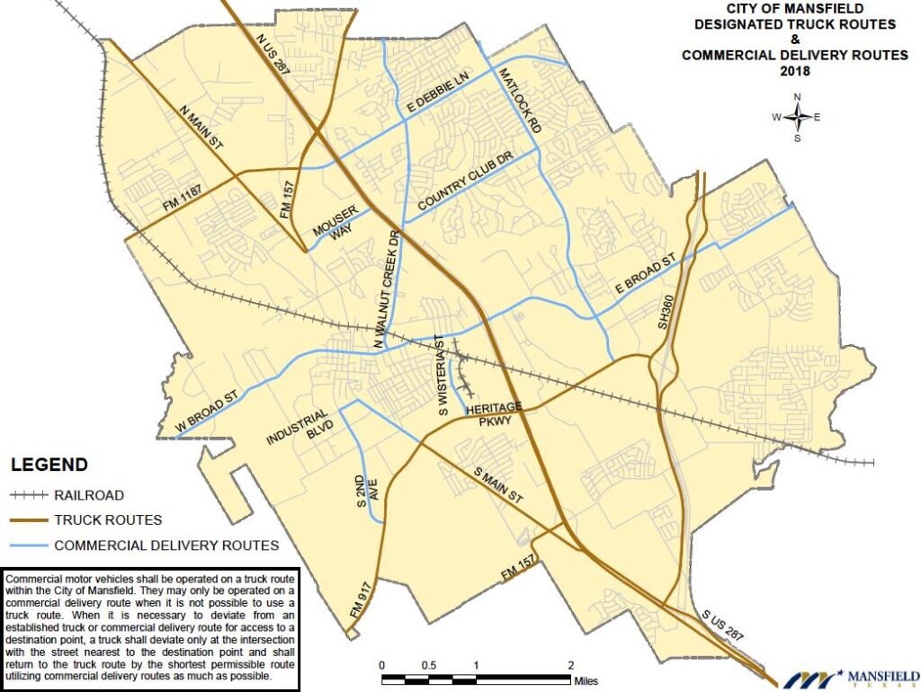 Mansfield TX map showing how major highways merge or go through or near the city making it an ideal logistics hub